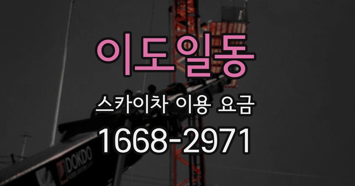 이도일동 스카이차 이용 요금