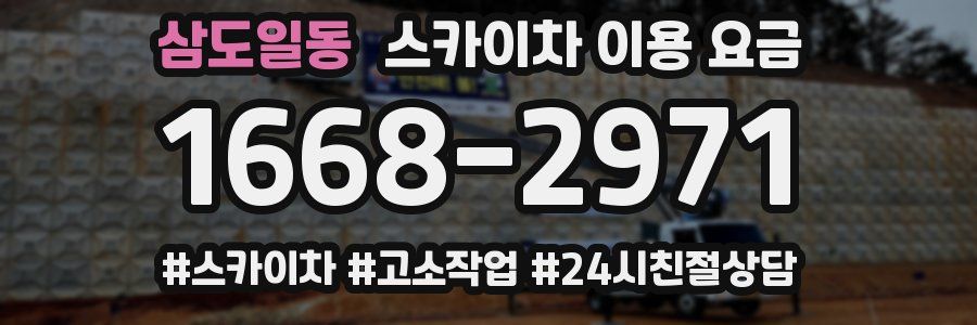 삼도일동 스카이차 이용 요금