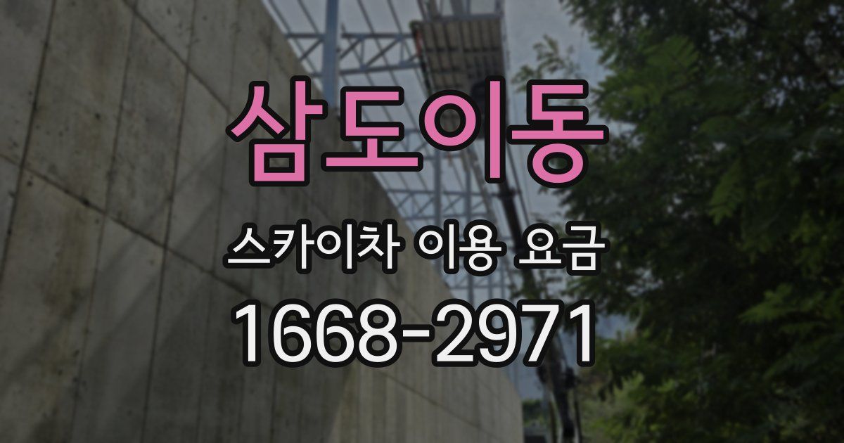 삼도이동 스카이차 이용 요금