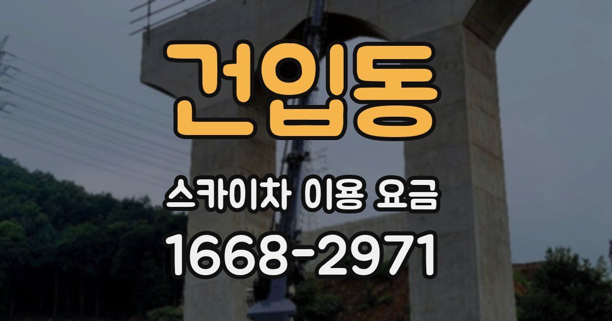 건입동 스카이차 이용 요금