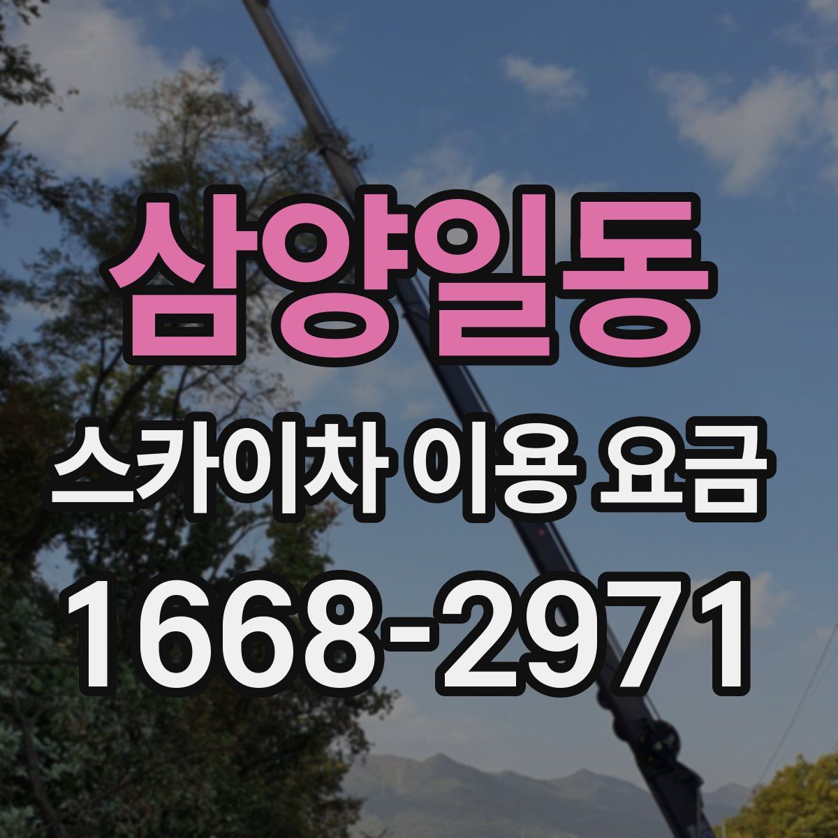 삼양일동 스카이차 이용 요금