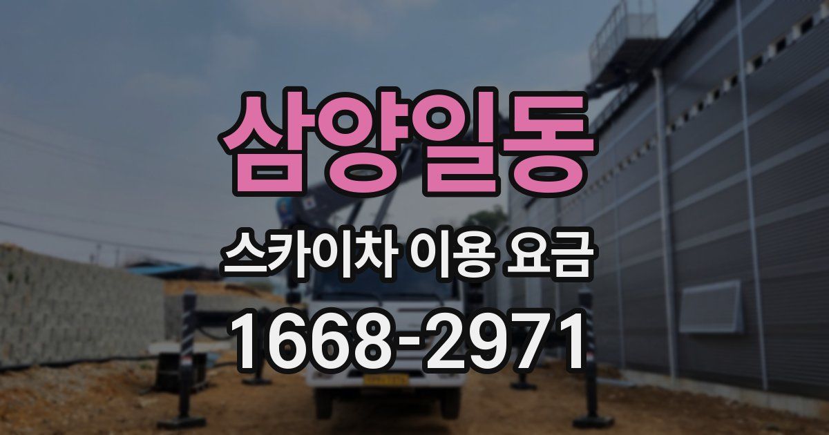 삼양일동 스카이차 이용 요금