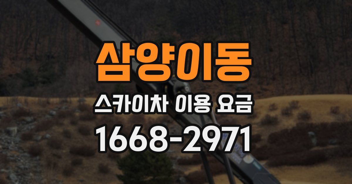 삼양이동 스카이차 이용 요금