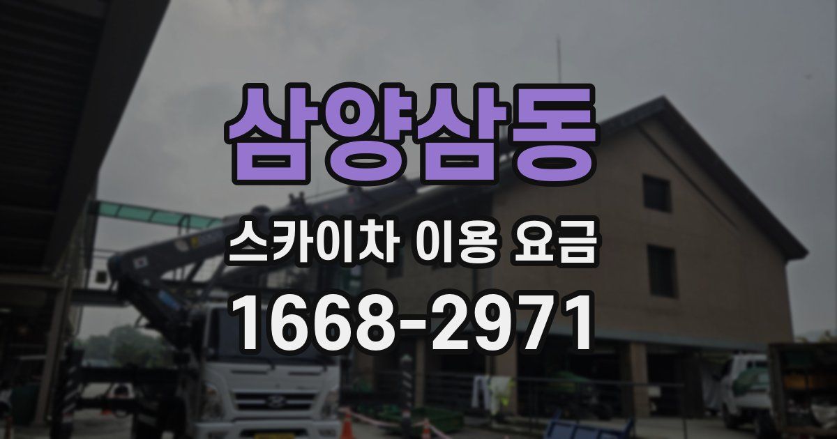 삼양삼동 스카이차 이용 요금