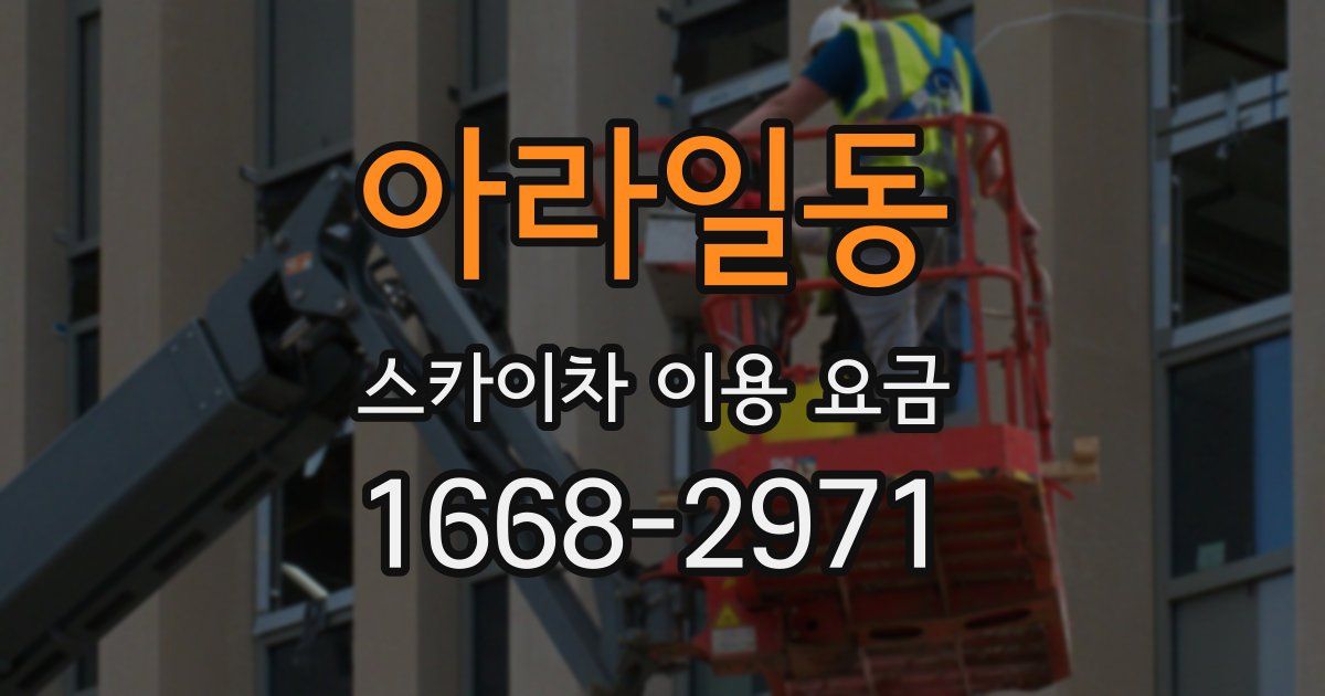 아라일동 스카이차 이용 요금