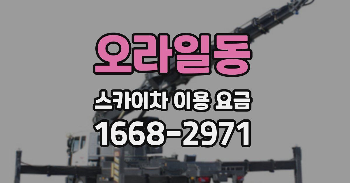 오라일동 스카이차 이용 요금