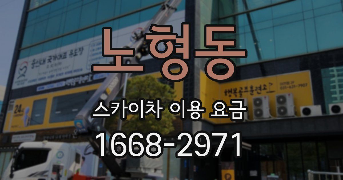 노형동 스카이차 이용 요금