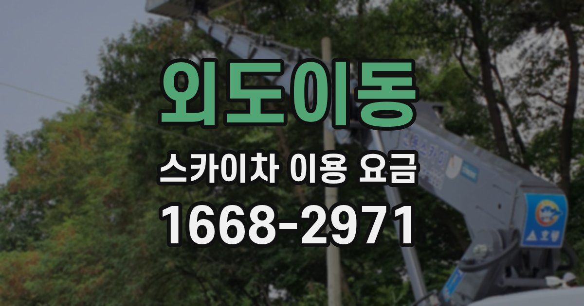 외도이동 스카이차 이용 요금