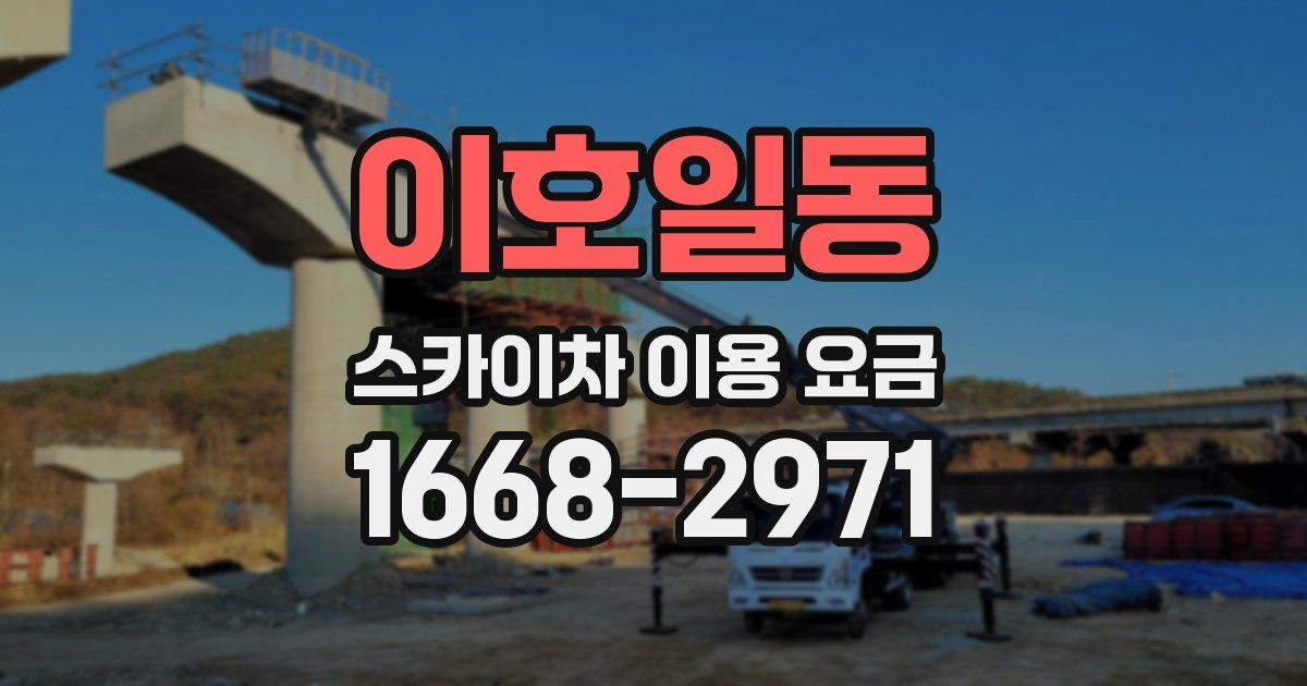 이호일동 스카이차 이용 요금