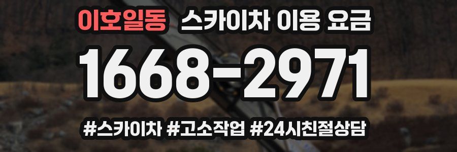 이호일동 스카이차 이용 요금