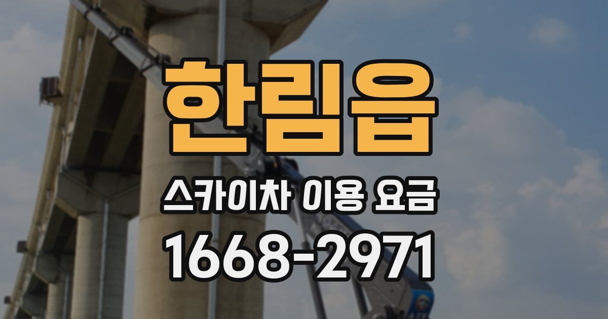 한림읍 스카이차 이용 요금