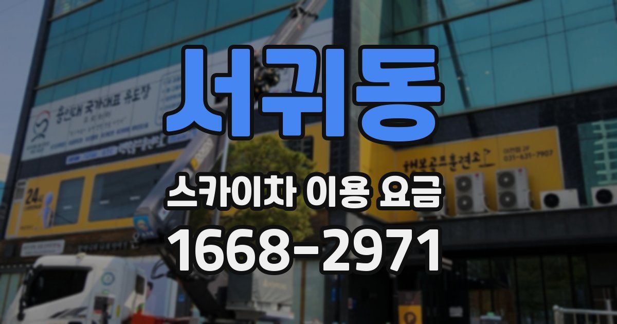 서귀동 스카이차 이용 요금