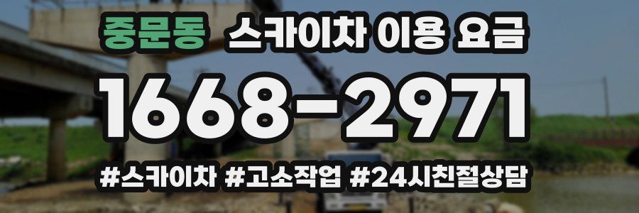 중문동 스카이차 이용 요금