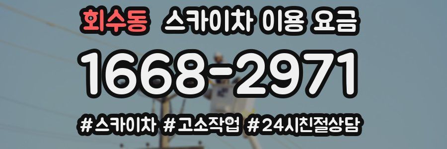 회수동 스카이차 이용 요금