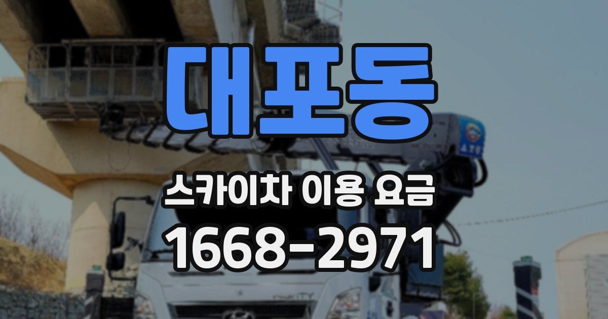 대포동 스카이차 이용 요금