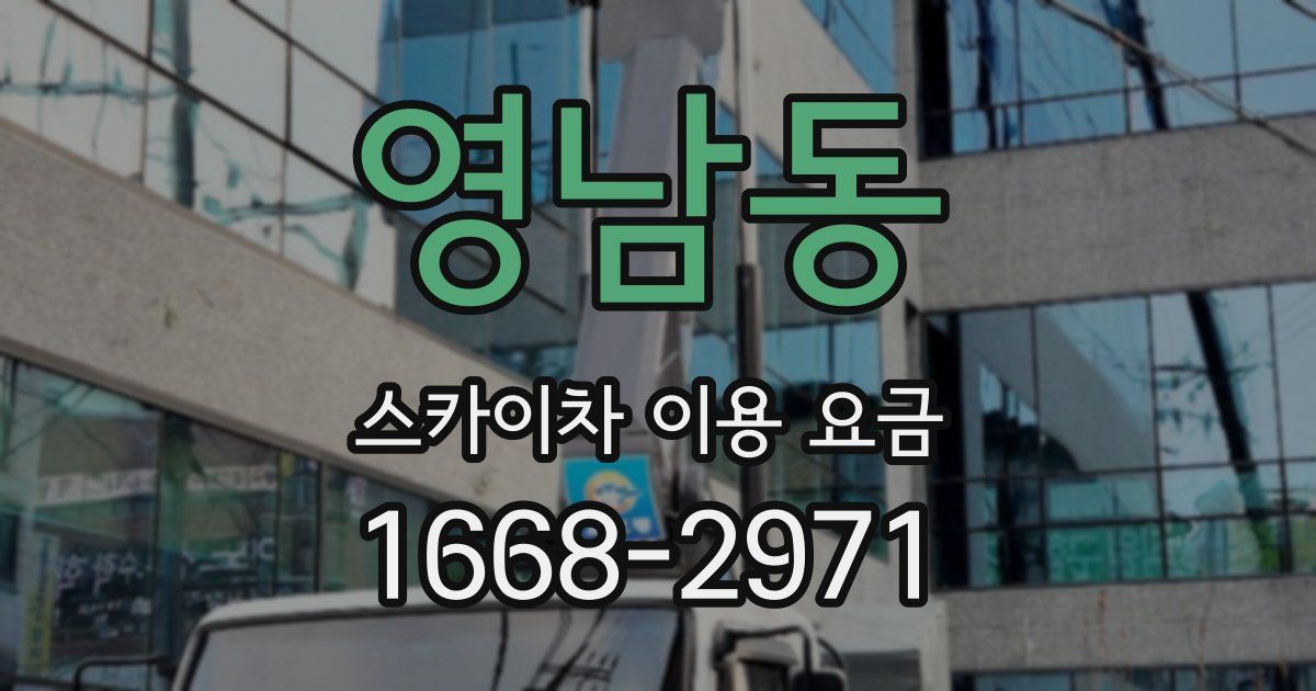 영남동 스카이차 이용 요금