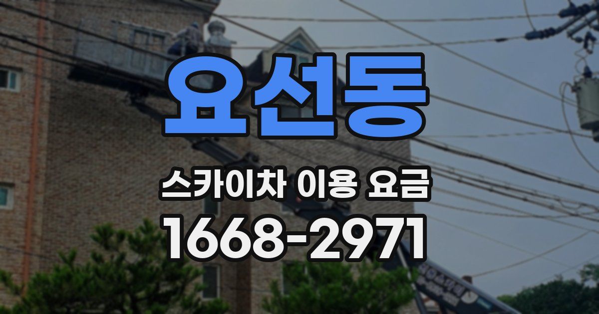요선동 스카이차 이용 요금
