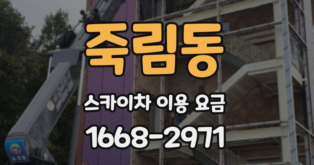 죽림동 스카이차 이용 요금