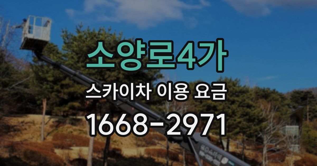 소양로4가 스카이차 이용 요금