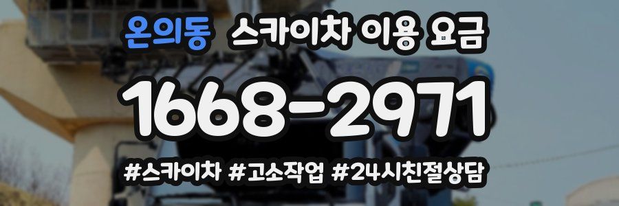 온의동 스카이차 이용 요금