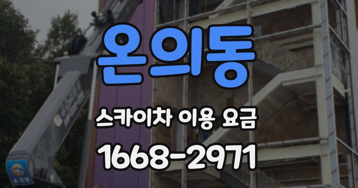 온의동 스카이차 이용 요금
