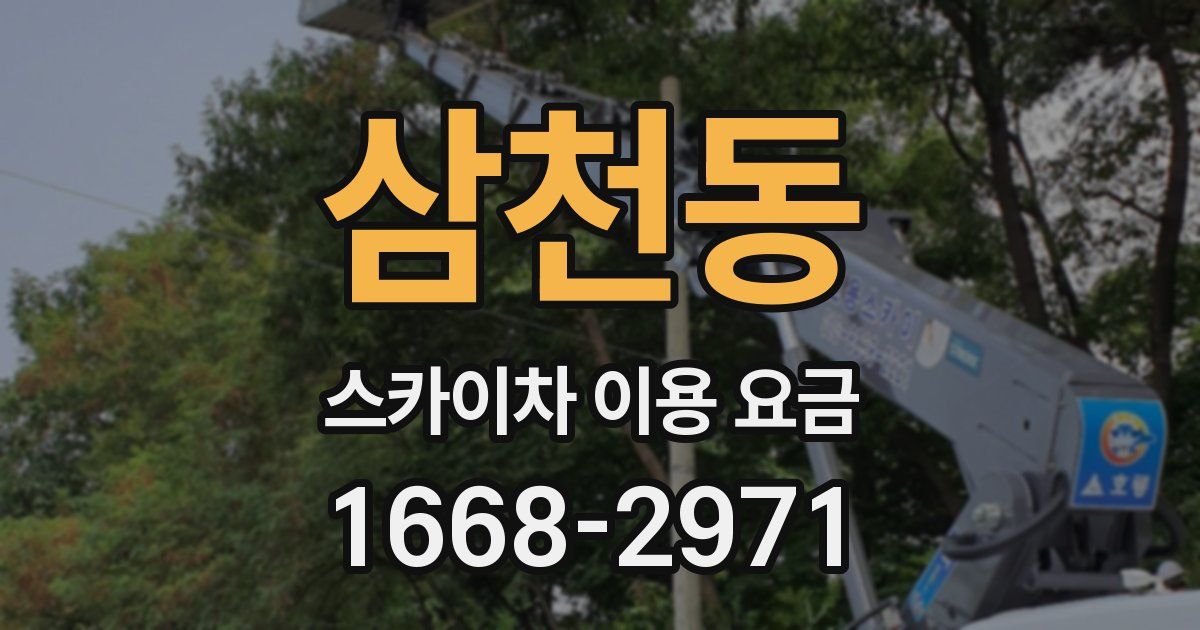 삼천동 스카이차 이용 요금