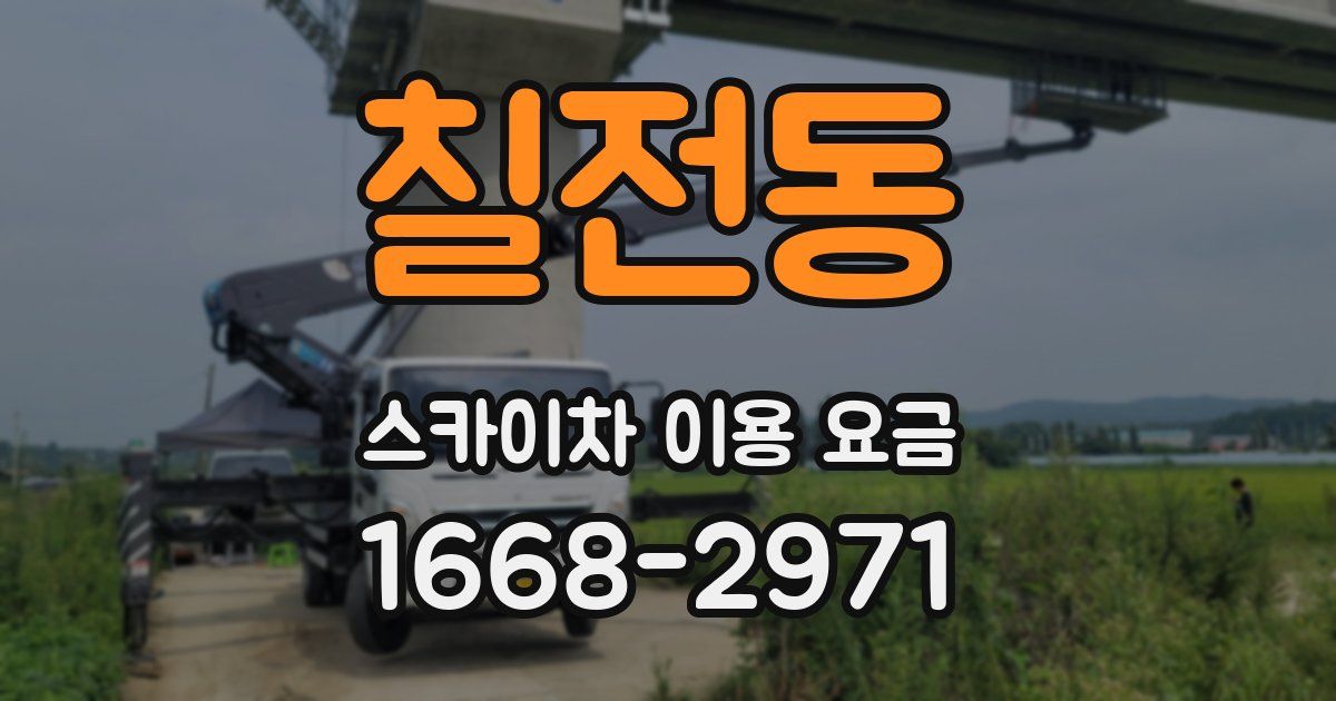 칠전동 스카이차 이용 요금