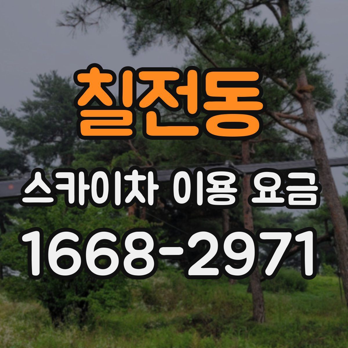 칠전동 스카이차 이용 요금