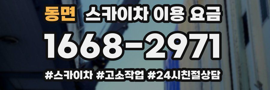 동면 스카이차 이용 요금