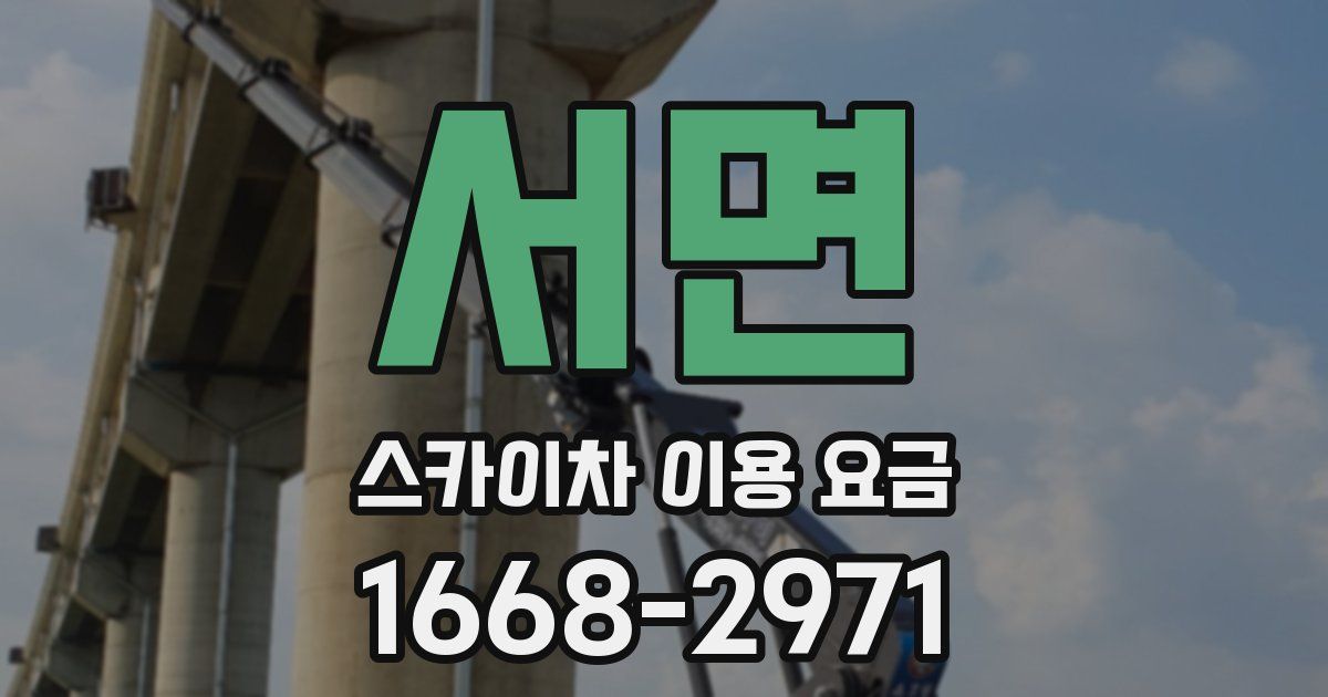 서면 스카이차 이용 요금
