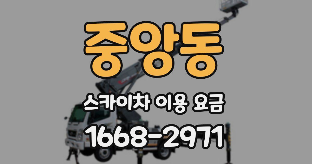 중앙동 스카이차 이용 요금