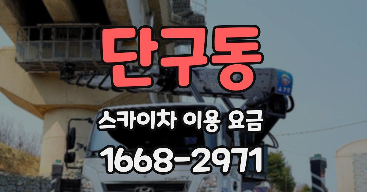 단구동 스카이차 이용 요금