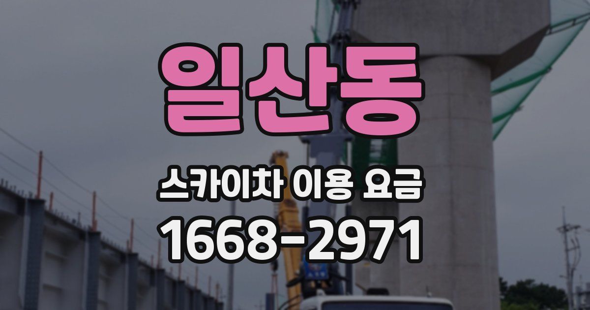 일산동 스카이차 이용 요금