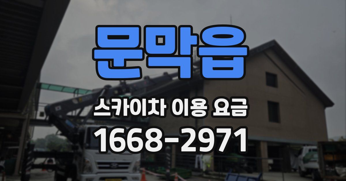 문막읍 스카이차 이용 요금