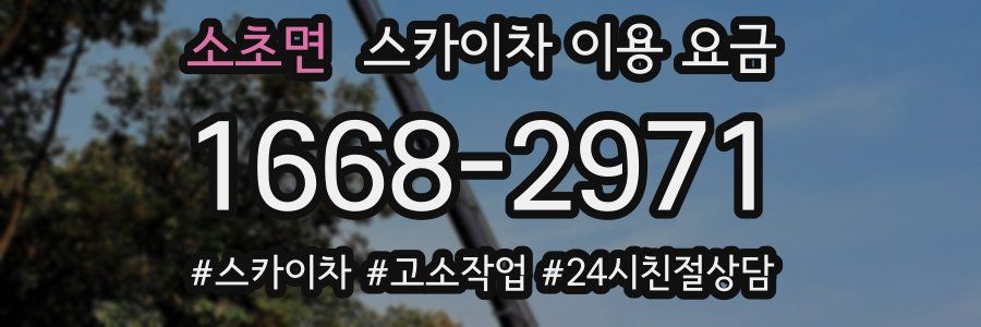 소초면 스카이차 이용 요금