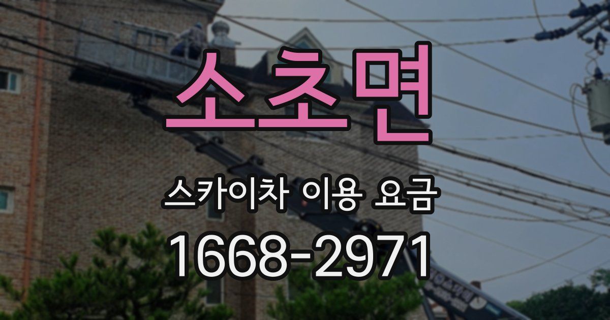 소초면 스카이차 이용 요금