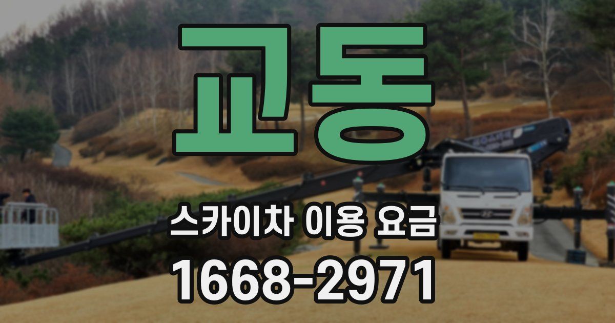 교동 스카이차 이용 요금
