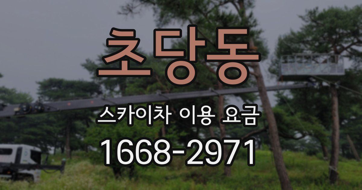초당동 스카이차 이용 요금