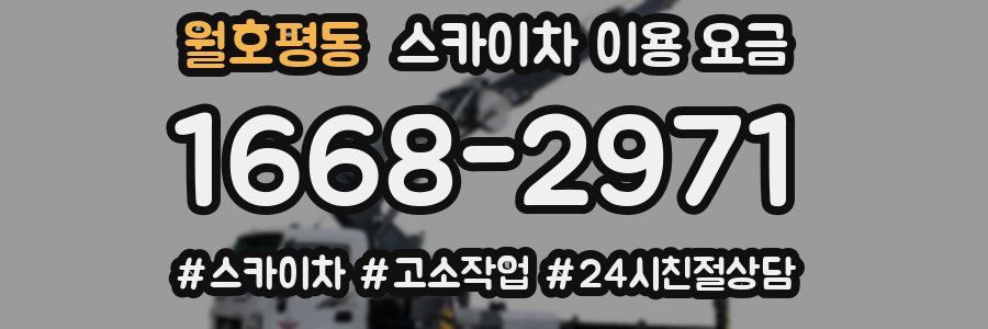 월호평동 스카이차 이용 요금