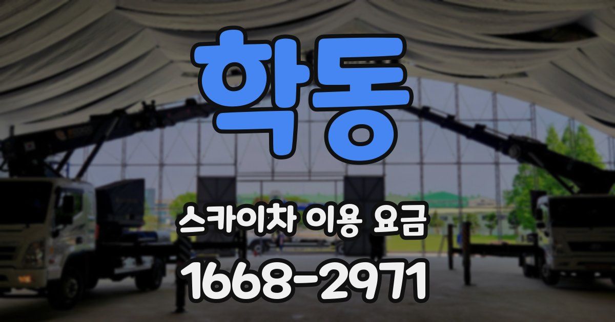 학동 스카이차 이용 요금