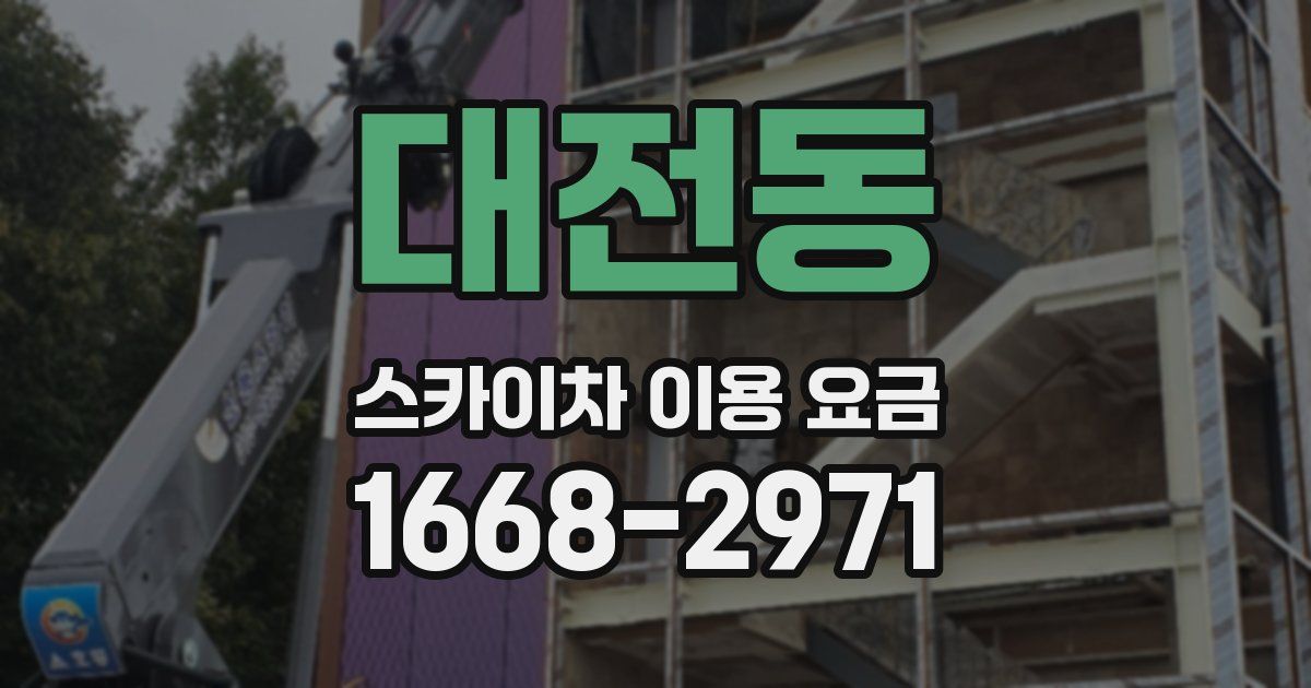 대전동 스카이차 이용 요금
