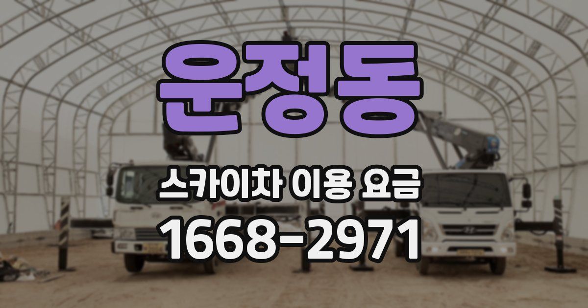 운정동 스카이차 이용 요금