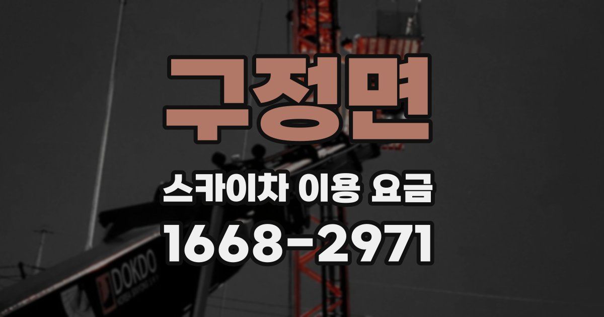 구정면 스카이차 이용 요금