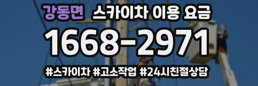 강동면 스카이차 이용 요금