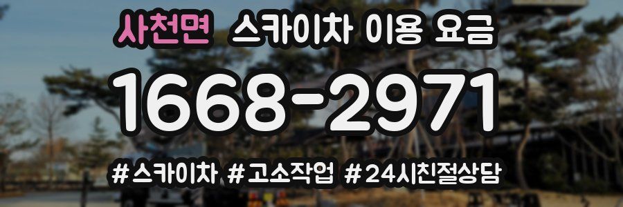 사천면 스카이차 이용 요금