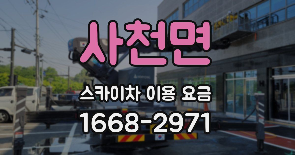 사천면 스카이차 이용 요금