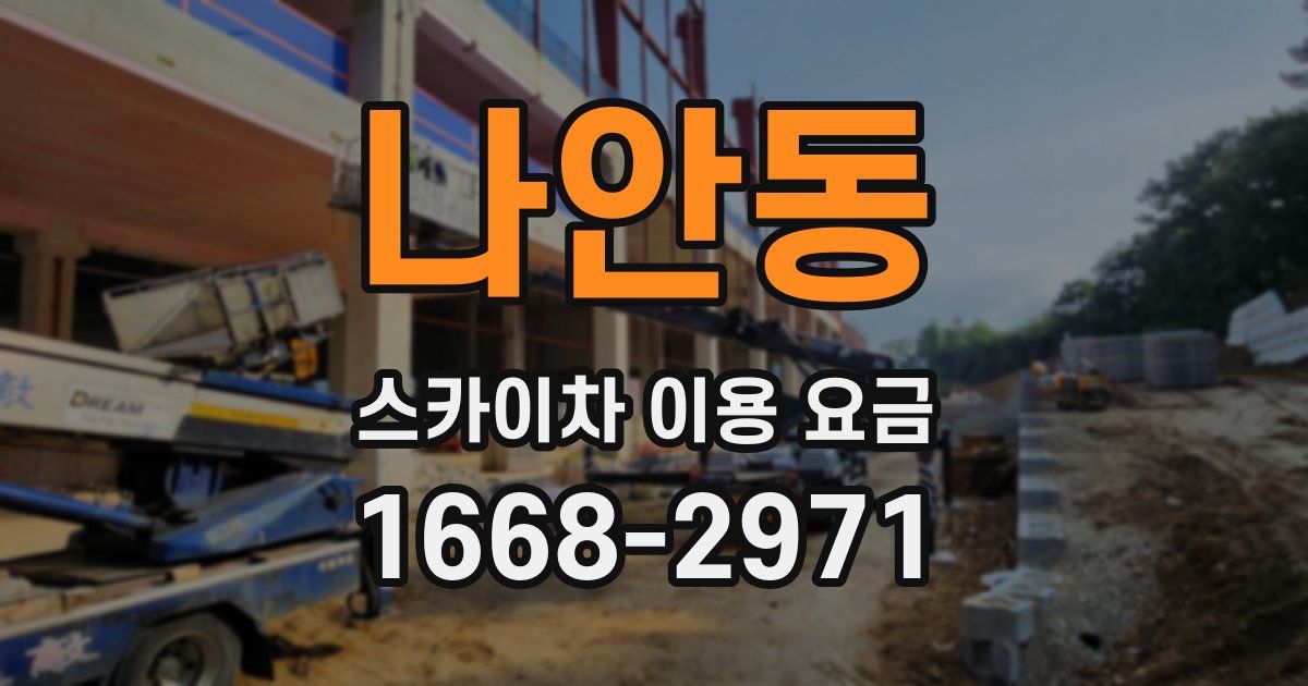 나안동 스카이차 이용 요금