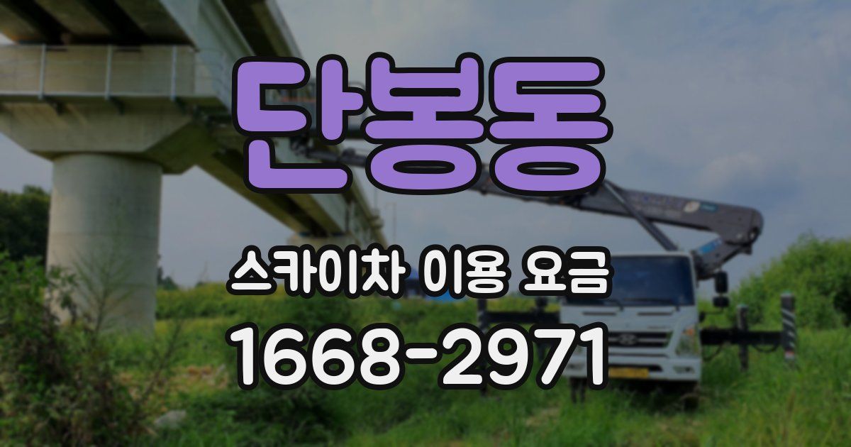 단봉동 스카이차 이용 요금