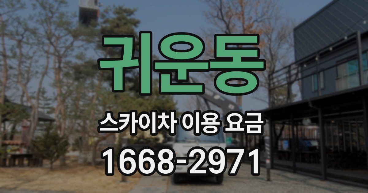 귀운동 스카이차 이용 요금