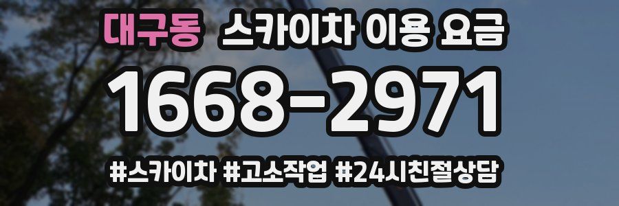 대구동 스카이차 이용 요금